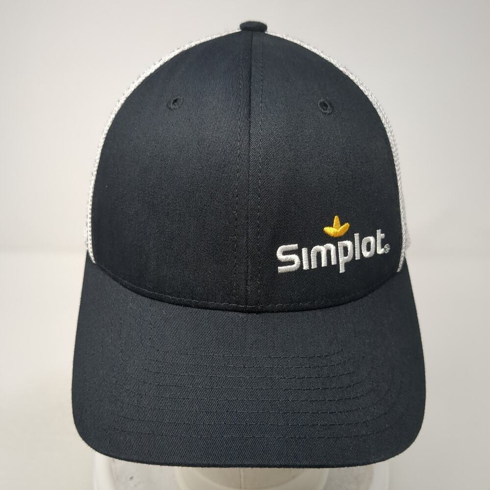 Simplot Fitted Trucker Hat Black Medium Embroider… - image 2